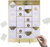 Advent Kalender Mini Envelop - Goudfolie op Standaard - Gold Christmas - Ginger Ray (1st)