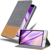 Cadorabo Hoesje geschikt voor LG G3 MINI / G3 S in LICHTGRIJS BRUIN - Beschermhoes met magnetische sluiting, standfunctie en kaartvakje Book Case Cover Etui