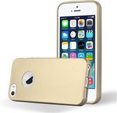Cadorabo Hoesje voor Apple iPhone 5 / 5S / SE 2016 in METALLIC GOUD - Beschermhoes gemaakt van flexibel TPU silicone Case Cover
