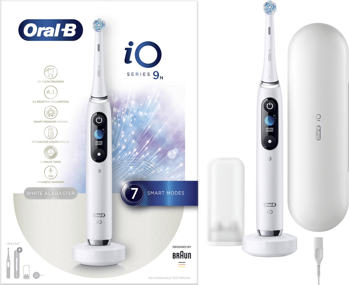 Oral-B iO Series 9N Volwassene Vibrerende tandenborstel Wit