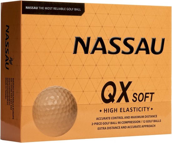 Nassau QX Soft - Golfballen - 12 stuks - Oranje van Nassau — afbeelding 4