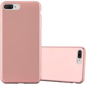 Cadorabo Hoesje geschikt voor Apple iPhone 7 PLUS / 7S PLUS / 8 PLUS in METAAL ROSE GOUD - Hard Case Cover beschermhoes in metaal look tegen krassen en stoten