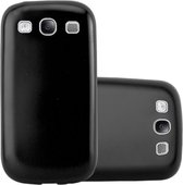 Cadorabo Hoesje geschikt voor Samsung Galaxy S3 / S3 NEO in METALLIC ZWART - Beschermhoes gemaakt van flexibel TPU silicone Case Cover