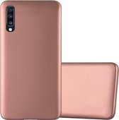 Cadorabo Hoesje geschikt voor Samsung Galaxy A70 / A70s in METALLIC ROSE GOUD - Beschermhoes gemaakt van flexibel TPU silicone Case Cover