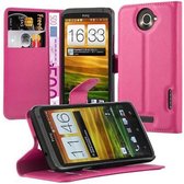Etui Cadorabo pour HTC ONE X / X+ en CHERRY PINK - Etui de protection avec fermeture magnétique, fonction support et fente pour carte Book Case Cover Etui
