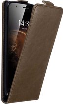 Cadorabo Hoesje geschikt voor Huawei ASCEND G7 PLUS / G8 / GX8 in KOFFIE BRUIN - Beschermhoes in flip design Case Cover met magnetische sluiting