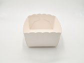 Plateau panier en carton - 125x80x50 blanc - 25 pièces - écologique - emballage - eco - poulet rôti - frites - snacks - kibbeling