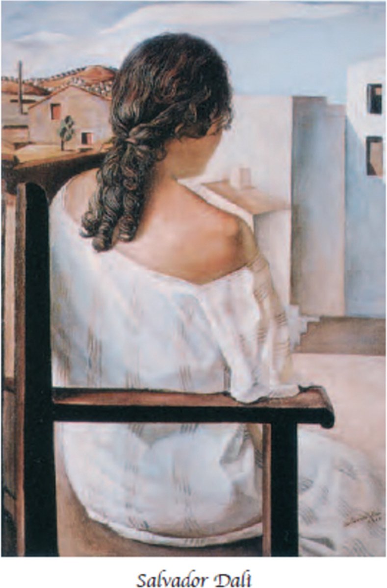 Catch Projecten Salvador Dalì - Muchacha de Espalda - Kunstposter - 60x80 cm Multicolor