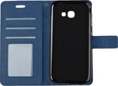 Hoes Geschikt voor Samsung A5 2016/2017 Hoesje Book Case Hoes Flip Cover Wallet Bookcase - Donkerblauw