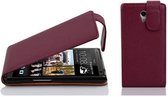 Cadorabo Hoesje geschikt voor HTC Desire 600 in BORDEAUX PAARS - Beschermhoes in flip-design Case Cover van getextureerd imitatieleer