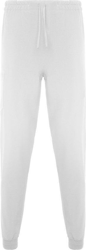 Witte unisex lange broek voor hygiene beroepen (schoonheid, laboratorium, schoonmaak en voedsel) Fiber maat 3XL