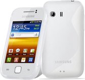 Cadorabo Hoesje voor Samsung Galaxy Y in SEMI-TRANSPARANT - Beschermhoes gemaakt van flexibel TPU silicone Case Cover