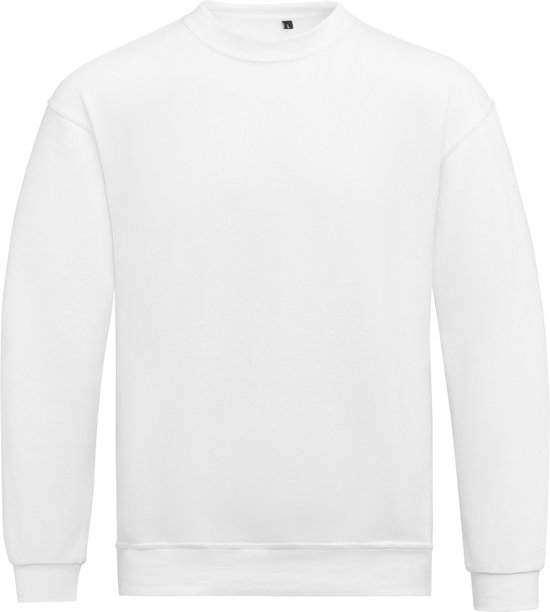 Witte heren sweater Crew Neck merk SG maat 4XL