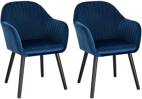 WOLTU Set van 4 draaibare eetkamerstoelen, keukenstoel, Scandinavische