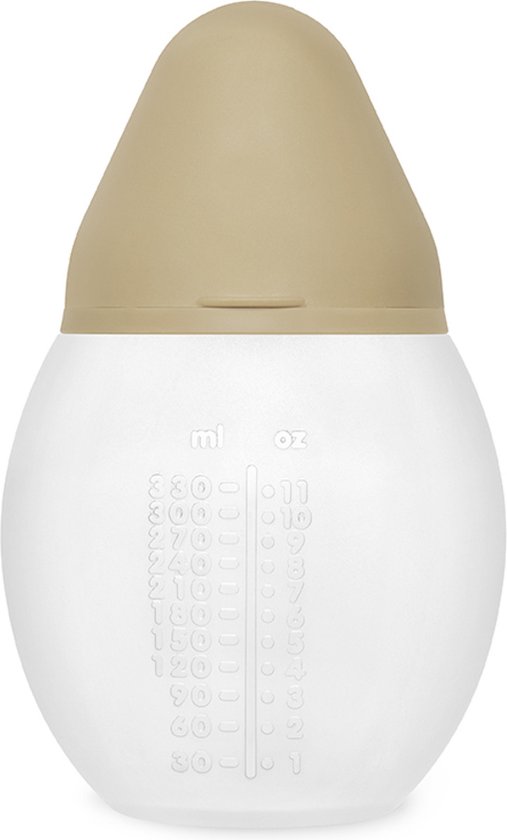 Babyflesje - Bib rond babyfles- 330ml / bruin