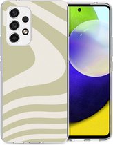 iMoshion Hoesje Geschikt voor Samsung Galaxy A53 Hoesje Siliconen - iMoshion Design hoesje - Groen / Retro Green