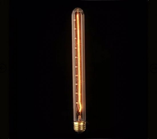 Edison buislamp T30 -300 ( 30mm breed 300mm lang) dimbaar warmwit 6 watt e 27