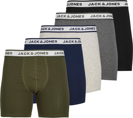 JACK&JONES JACBASIC WHITE WB TRUNKS 5 PACK NOOS Heren Onderbroek - Maat XL