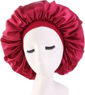 Bonnet de couchage en satin Hazlö - bonnet de couchage - satin - bonnet de nuit - dames - adultes - bonnet en satin - bonnet de couchage - bonnet - Rouge