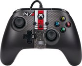 PowerA Geavanceerde Bedrade Gamecontroller voor Xbox Series X|S - Mass Effect N7, Gamepad - Zwart