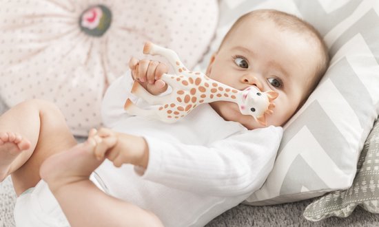 Sophie de giraf - Bijtspeeltje - Bijtspeelgoed - Baby speelgoed - Kraamcadeau - Babyshower cadeau - In wit geschenkdoosje - 100% natuurlijk rubber - Vanaf 0 maanden - 17 cm - Beige/Bruin