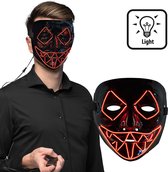 Boland - LED masker Killer smile rood - Volwassenen - Monster - Halloween accessoire - Horror