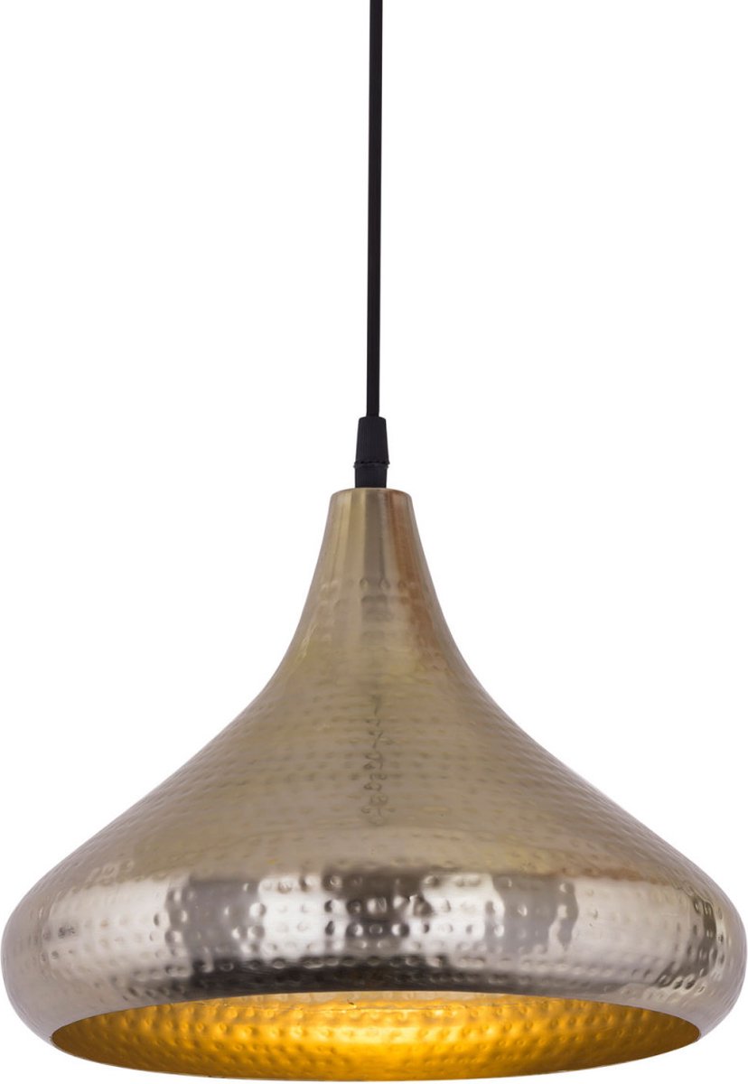Parya Home - Hanglamp Vintage Hanglamp Eettafel Plafondlamp Druppelvorm - 30x28 cm - Zilver - Metaal