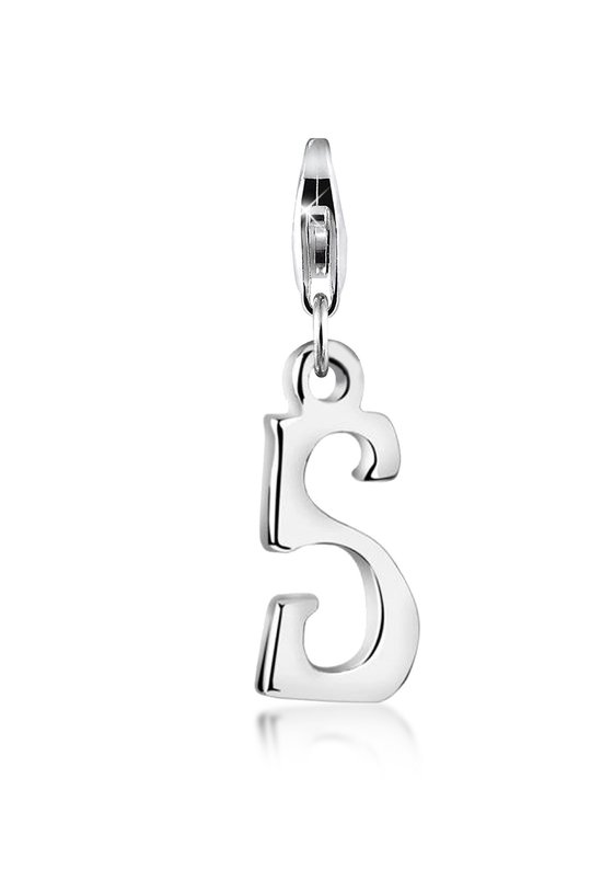 Nenalina Dames Bedel Bedeltje Letter Hanger in 925 Sterling Zilver voor alle gangbare Charm- en Bedeldrager