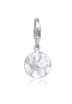 Nenalina Dames Bedel Dames Bedelplaatje Rond Golvend in 925 Sterling Zilver