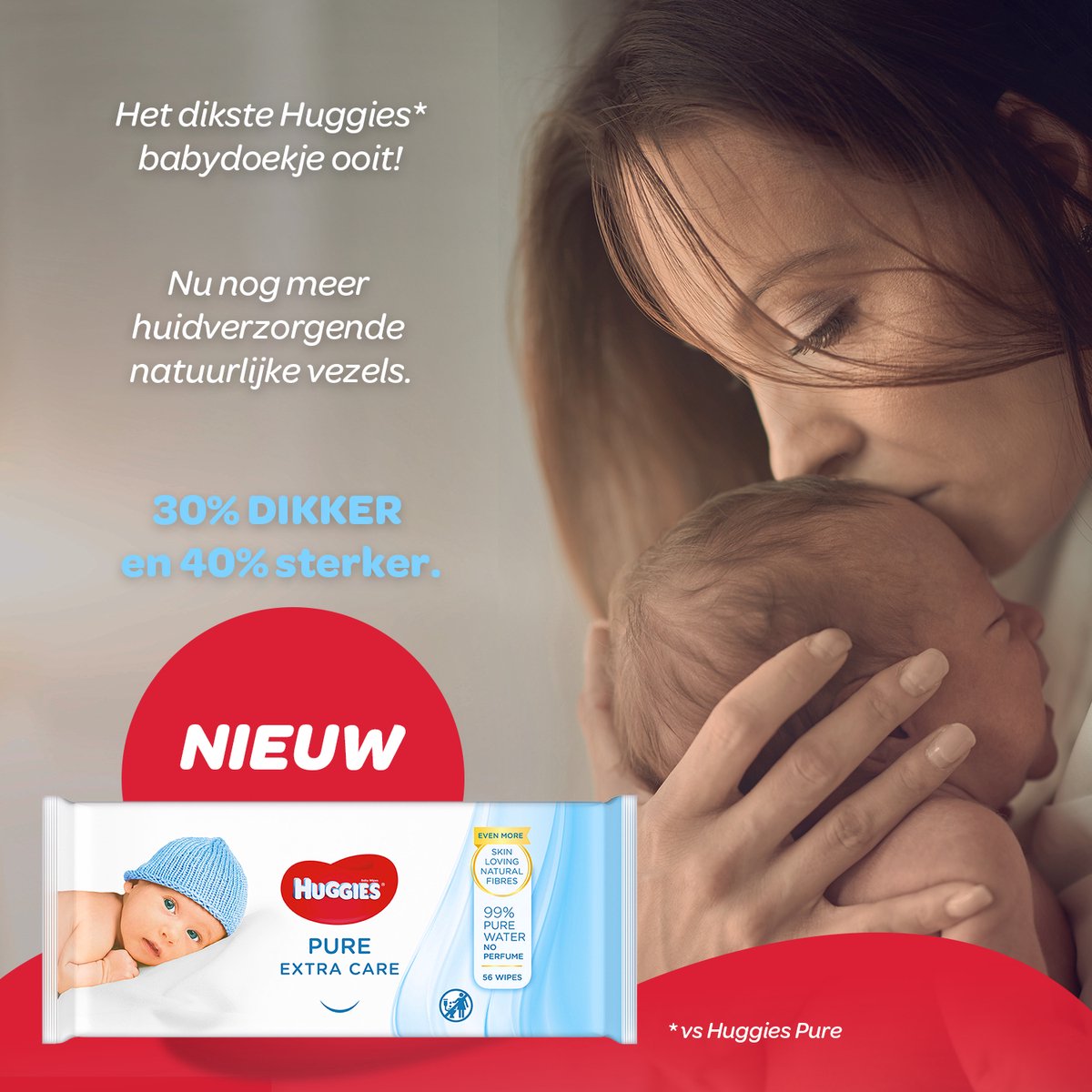 Huggies Billendoekjes - Baby Wipes - Pure Extra Care - 99% Water