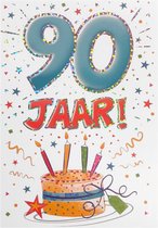 Verjaardagskaart 3d 90 jaar - Cadeaus & gadgets Verjaardagskaart 3d 90 jaar - Cadeaus & gadgets