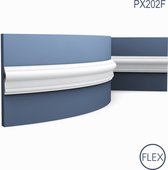 Wandlijst Orac Decor PX202F AXXENT Sierlijst flexibel Lijstwerk tijdeloos klassieke stijl wit 2 m