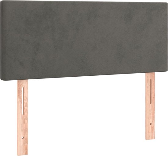 vidaXL Sommier tapissier avec matelas Velours Gris foncé 120x200 cm