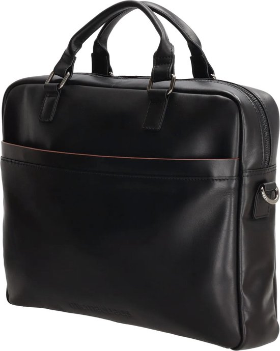 Micmacbags Le Mans Heren AktetasLaptoptas Leer Zwart