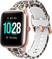 Siliconen Smartwatch bandje - Geschikt voor Lucky Leopard ID205L bandje - Strap-it Horlogeband / Polsband / Armband