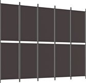vidaXL-Kamerscherm-met-5-panelen-250x200-cm-stof-bruin