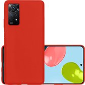 Hoes Geschikt voor Xiaomi Redmi Note 11 Hoesje Cover Siliconen Back Case Hoes - Rood