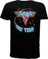 Van Halen 1980 Tour Band T-Shirt Zwart - Officiële Merchandise