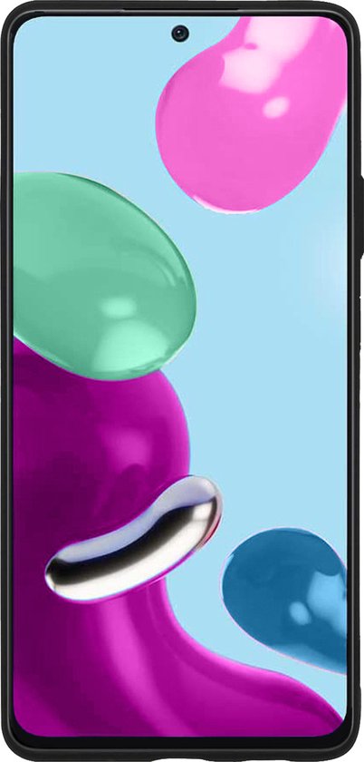 Coque Arrière Xiaomi Redmi Note 11 Siliconen - Coque Xiaomi Redmi Note 11 - Zwart - 2 Pièces