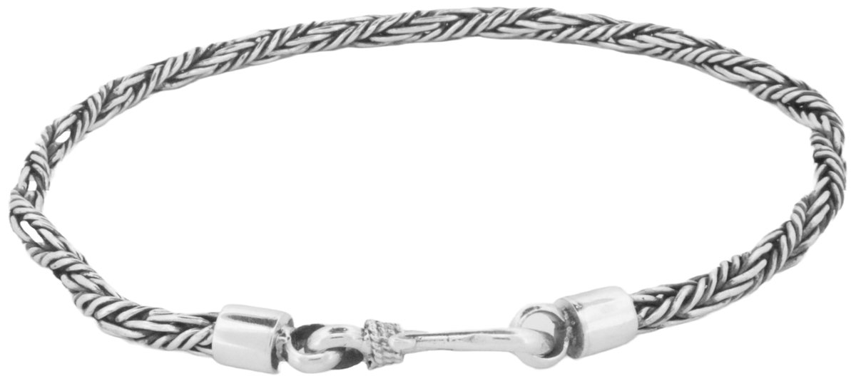 Jonline Citta Vithi Zilveren Ambachtelijke Buddha Armband model 15 maat M