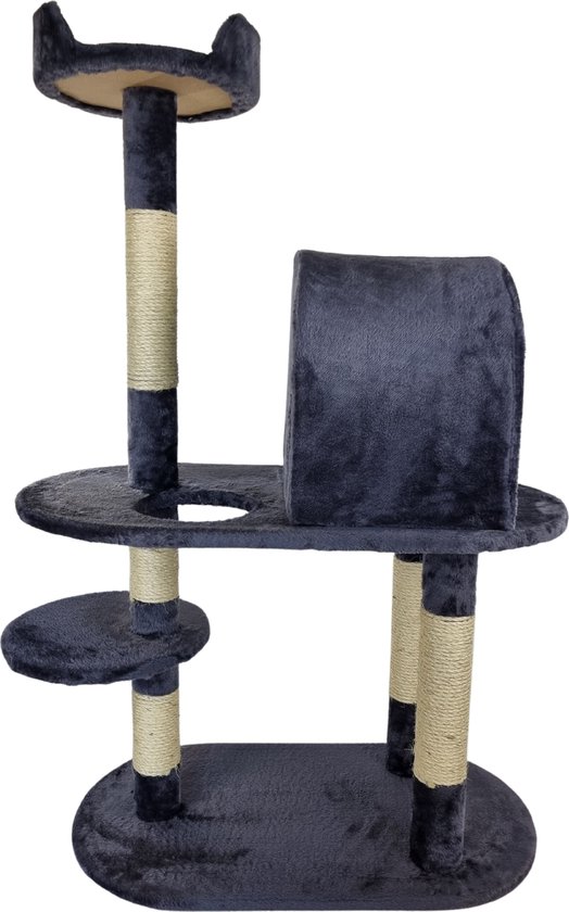 Songmics 134 Cm Hoge Katten Kitten Krabpaal Klimpaal met groot platform