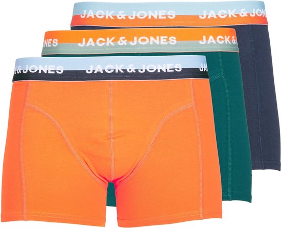 Jack & Jones Uni Boxers Hommes Trunks JACALEX 3-Pack Oranje - Taille L
