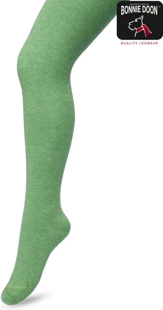Bonnie Doon Biologisch Katoenen Maillot Meisjes Licht Groen maat 164/170 - Kinder Maillot - OEKO-TEX gecertificeerd - Bio Cotton Tights - Duurzaam Huidvriendelijk Katoen - Fijne pasvorm - Gladde Naden - Gemeleerd - Loden Frost Melee - BP053900.146