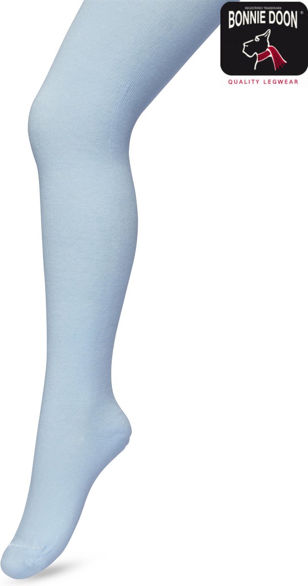 Bonnie Doon Biologisch Katoenen Maillot Meisjes Licht Blauw maat 128/134 - Kinder Maillot - OEKO-TEX gecertificeerd - Bio Cotton Tights - Duurzaam Huidvriendelijk Bio Katoen - Fijne pasvorm - Gladde Naden - Baby Blauw - Ballad Blue - BP053900.129