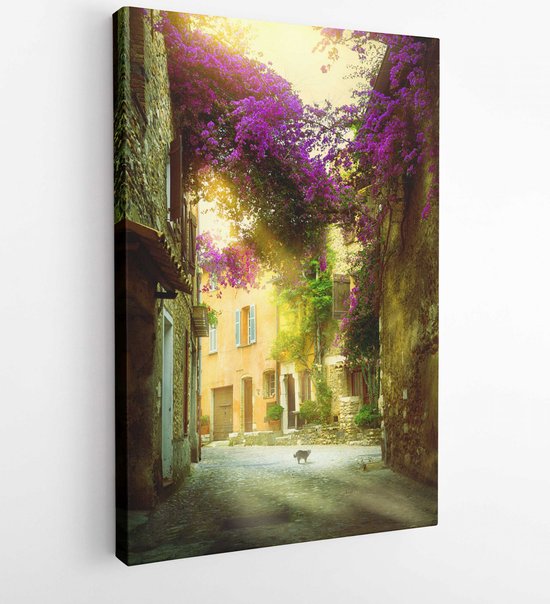 Kunst prachtige oude stad van de Provence - Modern Art Canvas ...