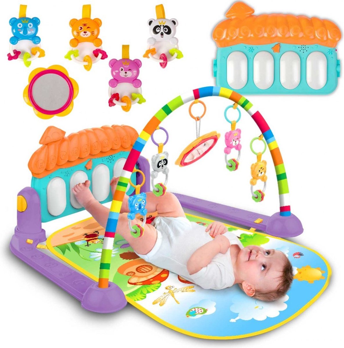 Activite Musicale 3 En 1 Hibaby Tapis De Jeu Bebe Gym Bebe Tapis De Jeu Pour Bol Com