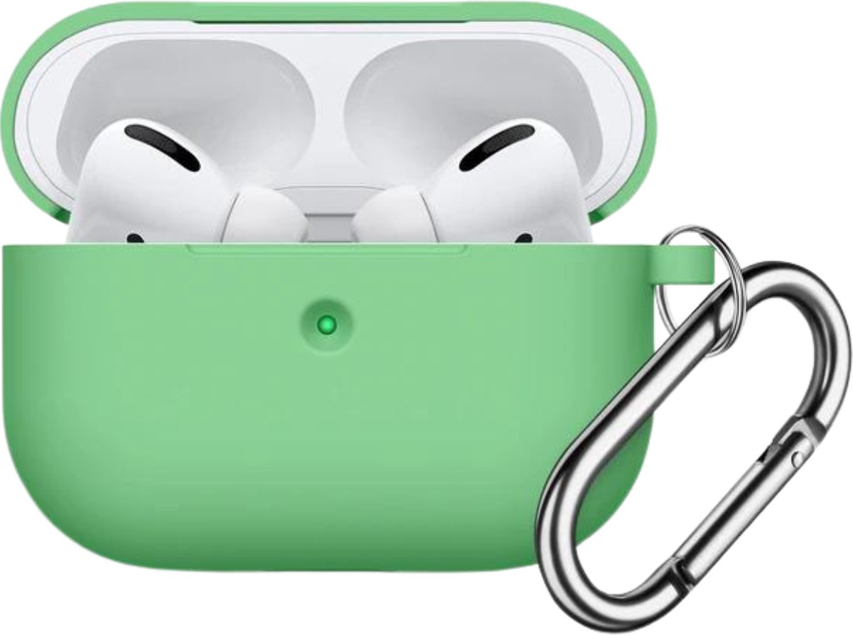 AdroitGoods Hoes voor Apple AirPods Pro - Hoesje - Siliconen Case - Cover - Groen