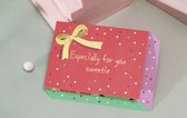 5 x 3D pop up minikaartjes + Mini-envelopjes / kleine cadeaukaartjes met enveloppen | Donut-Especially for you