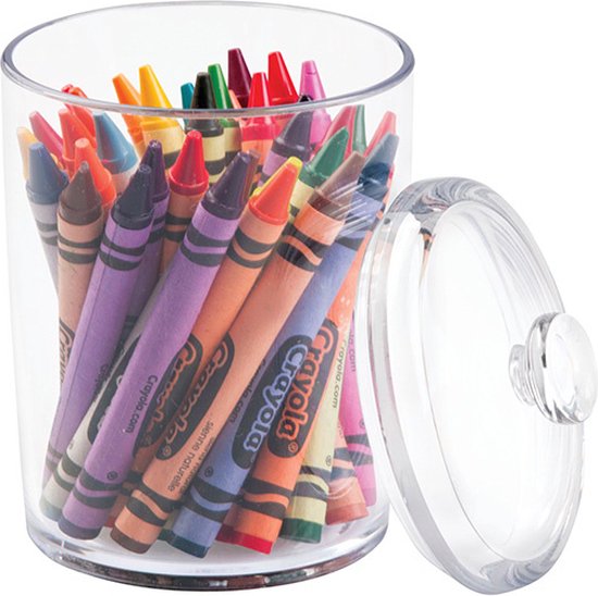 iDesign Alston Distributeur de cotons-tiges en plastique Transparent