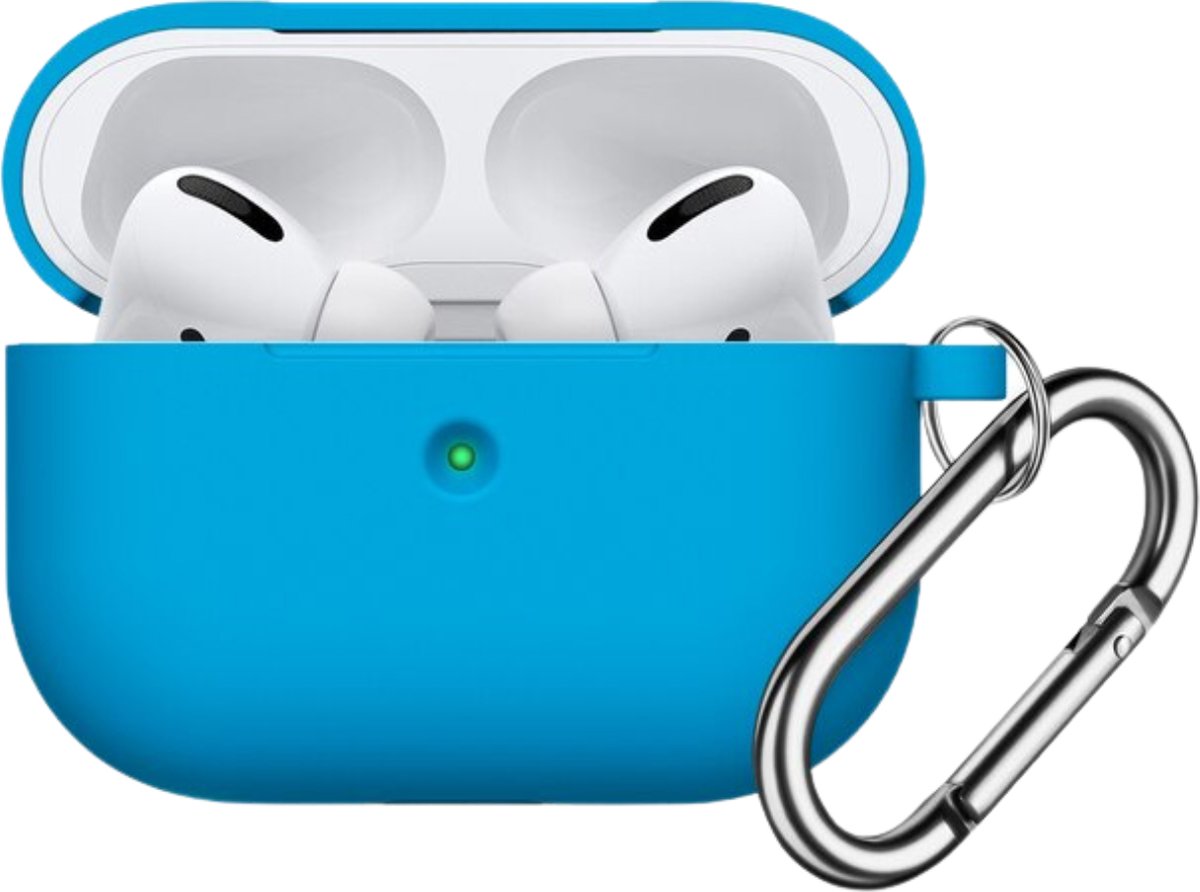 AdroitGoods Hoes voor Apple AirPods Pro - Hoesje - Siliconen Case - Cover - Blauw
